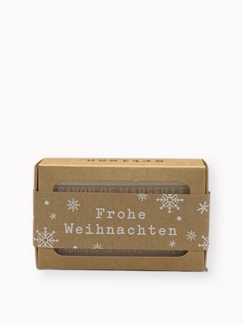 naturseife im Geschenkkarton Frohe Weihnachten