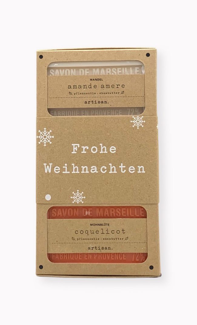 naturseifen geschenkset 3 Naturseifen im Geschenkkarton Frohe Weihnachten